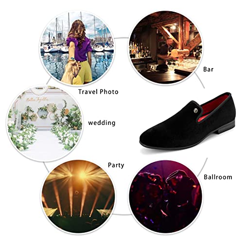 Image of Meijiana Mens Loafers Wedding Dress Shoes Slip-On Loafers for Men Tuxedo Suit Shoes
