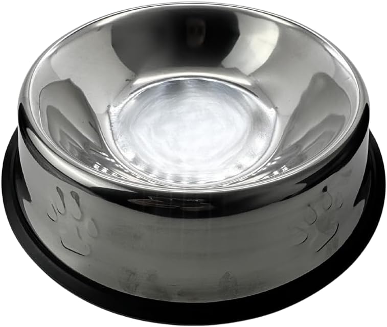 Comedouro Premium em Aço Inox para Cães, Base Antiderrapante, Design Pata, 25cm Largura, 500-600g Capacidade, Tigela Resistente para Cães Médios e Grandes Ração e Água Comedouro Premium em Aço Inox para Cães, Base Antiderrapante, Design Pata, 25cm Largura, 500-600g Capacidade, Tigela Resistente para Cães Médios e Grandes Ração e Água