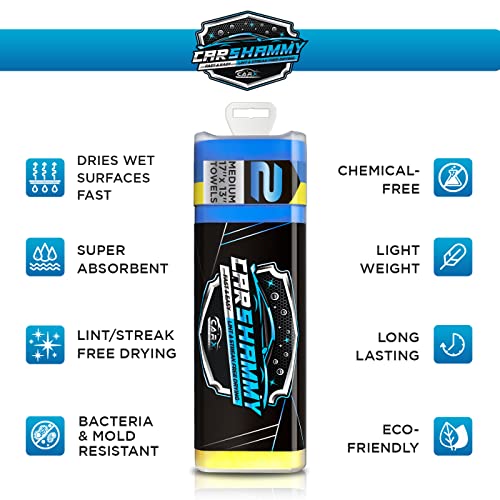 Carx Car Shammy Towel 17" X 13.5", Super Absorbent And Scratch-Free Car Drying Towel - Chamois Cloth For Car #TOP5