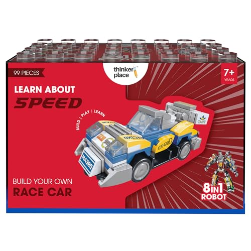 Image of 8-in-1 Super Racing Car Thunder God (99 Pieces) | Learn About Speed | Building Block Set for Kids Age 6+ | STEM Educational Toy | Build, Collect & Create Robot | Science & Learning Toy