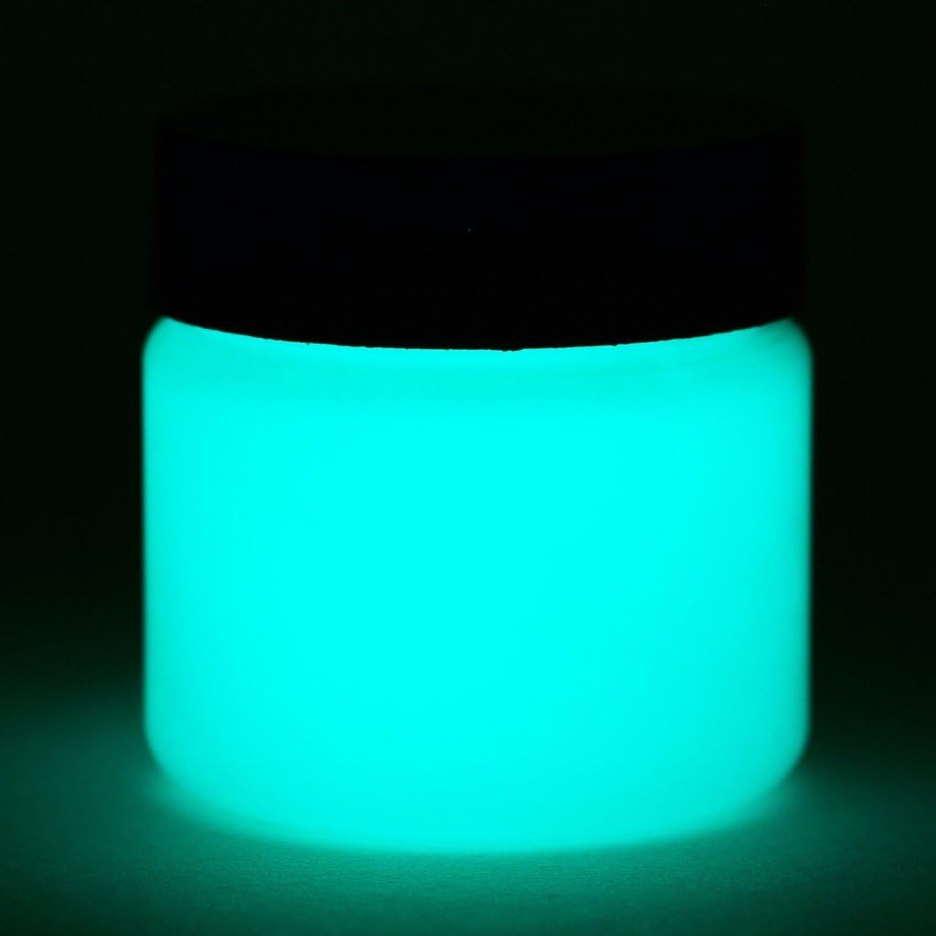 Art 'N Glow (Neutral Aqua) - in The Dark Paint - Premium Artist's Acrylic - Neutral Colours - 30ml (Neutral Aqua)