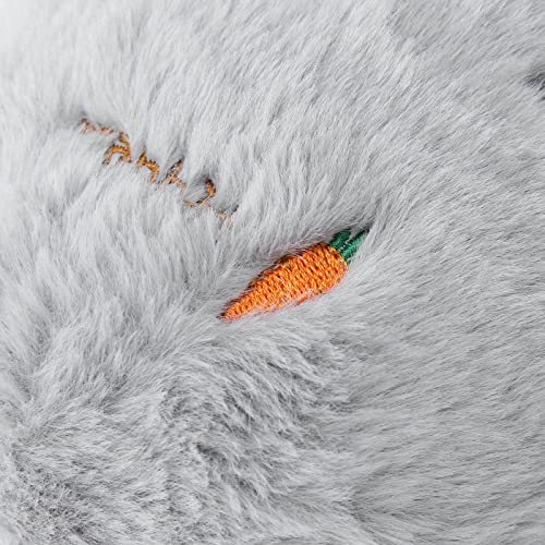 Cute Socks For Women Mid Calf Womens Slippers Indoor Home Cute Animal Cartoon Rabbit Tan Faux Leather Boots (Grey, 6) #TOP2