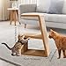 Bothyi Cardboard Cat Scratcher Nest Indoor Cats Hideaway Three Layer Cat Scratcher House Kitten Scratching Board for Kitten Sleeping, Replacement Insert
