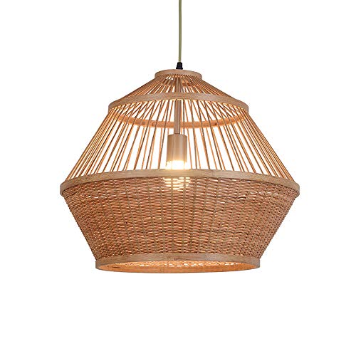 SHUANF Vogelkäfigform im japanischen Stil Hängelampe 20 Zoll große...