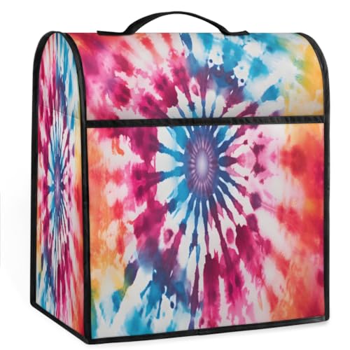 Coffee Maker Cover Tie Dye Pattern Kitchen Appliance Covers Small Appliance Covers Blender Cover Juicer Cover Dust Covers for Kitchen Appliances with Top Handle and Pockets,Washable,C112