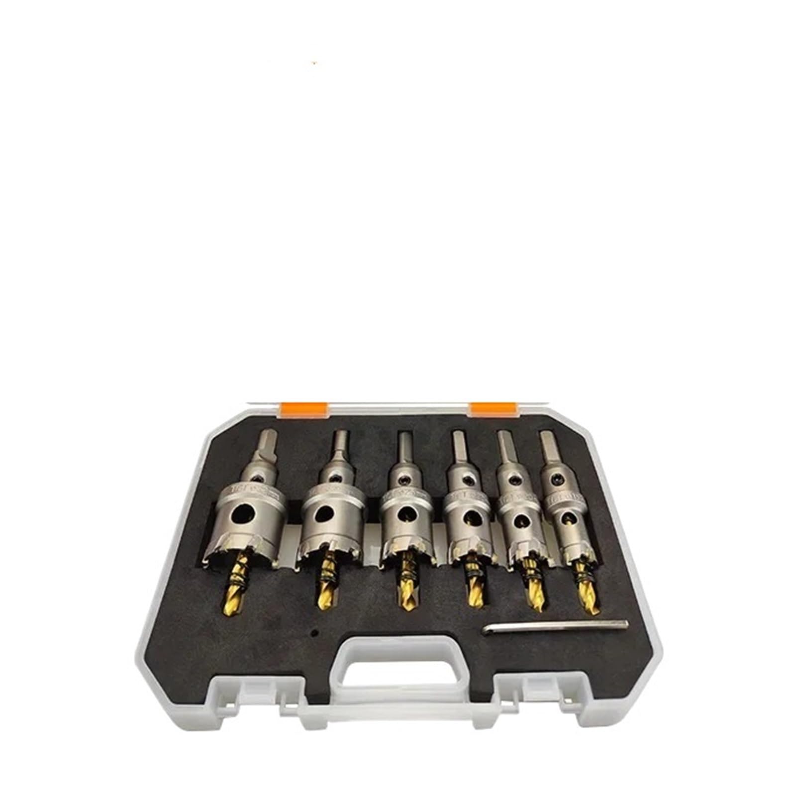Juego de 8 brocas de corona de 16-35 mm for acero inoxidable con punta de carburo de tungsteno y brocas for aleaciones metálicas de hierro.