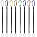 Pesca Cordini 8 Pezzi Portachiavi a Molla a Spirale con Moschettone Colori, Elastico di Sicurezza Retrattile Anti-Mancante per Fissarlo Pinze Lip Grip Pesce Strumento Pesca