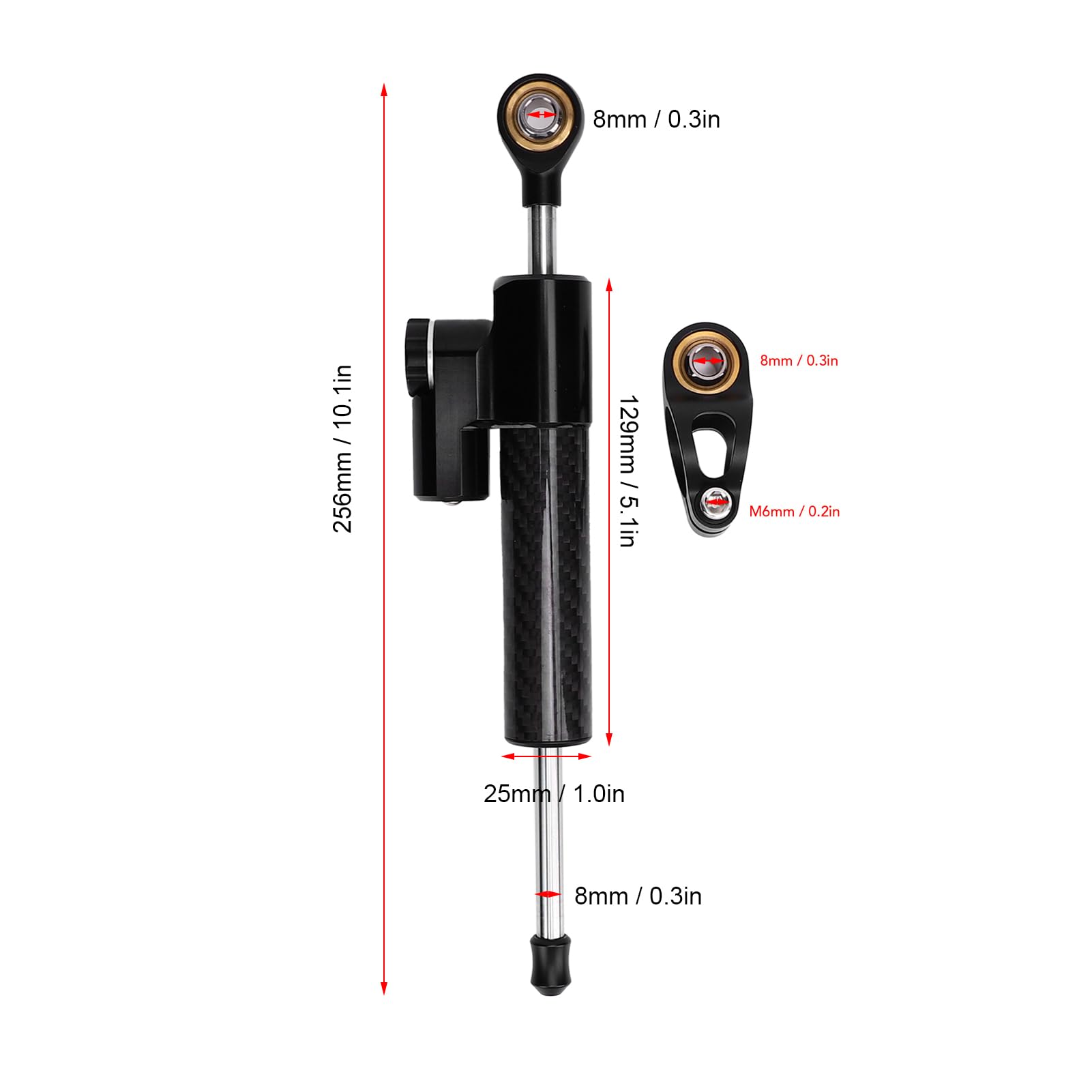 SIXRUN Stabilizator Kierownicy Motocyklowej, Aprilla Touring Scrambler Stabilizator CNC Aluminium