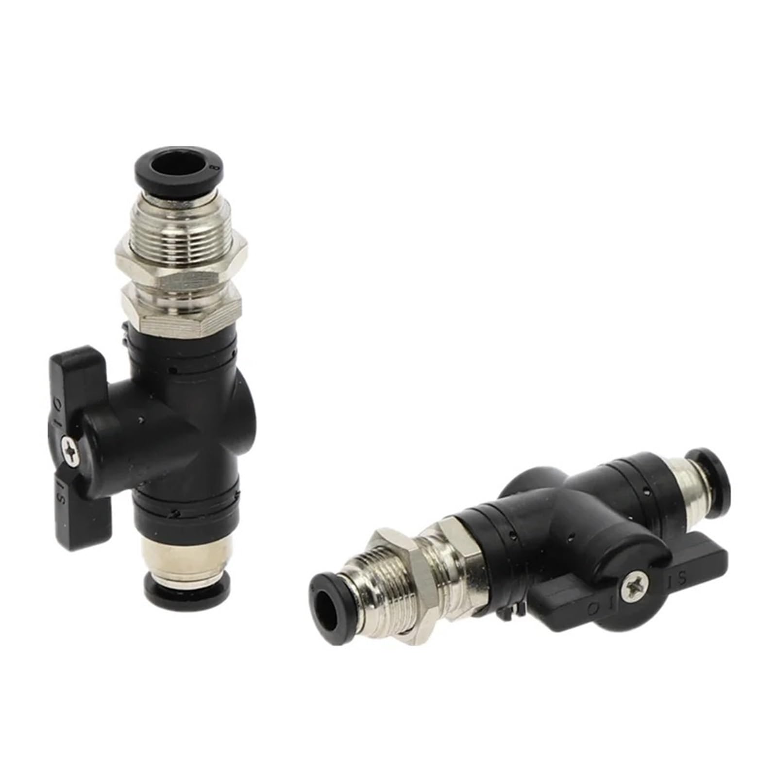 Conector neumático rápido de 12 mm para regular el flujo de aire manualmente