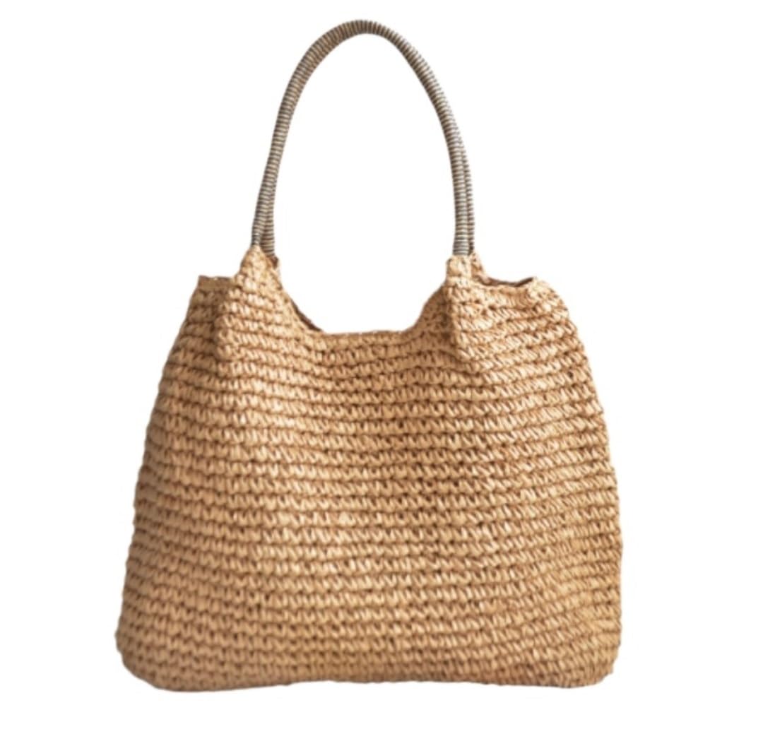 Bolso de Paja Bolso de Paja Ligero para Mujer, Bolso Playa, Tejido Grande Mujer