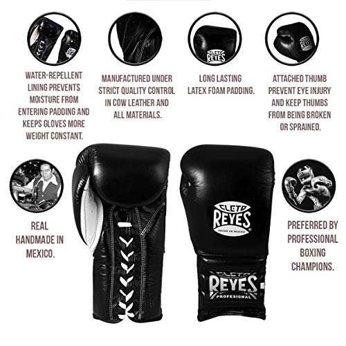 Cleto Reyes Traditional Training Gloves With Laces Unisex (16Oz., White) #TOP5