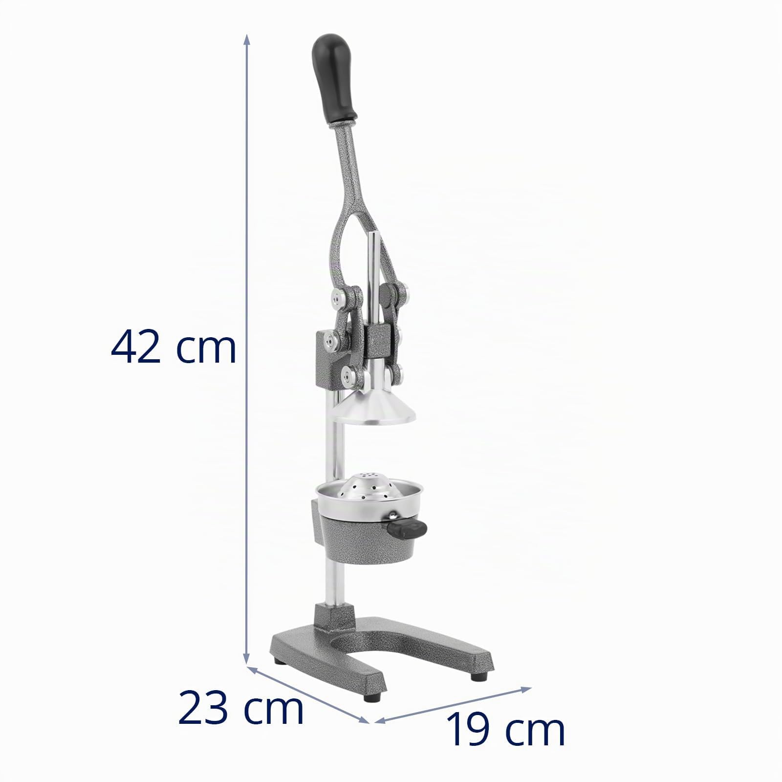 Royal Catering Presse-Agrumes Manuel Presse Citron Orange Extracteur De Jus À Levier Professionnel Presse Fruits Manuelle RC-HJ140 (Bâti Solide, Pièces En Inox, Utilisation Mobile, Levier Efficace)