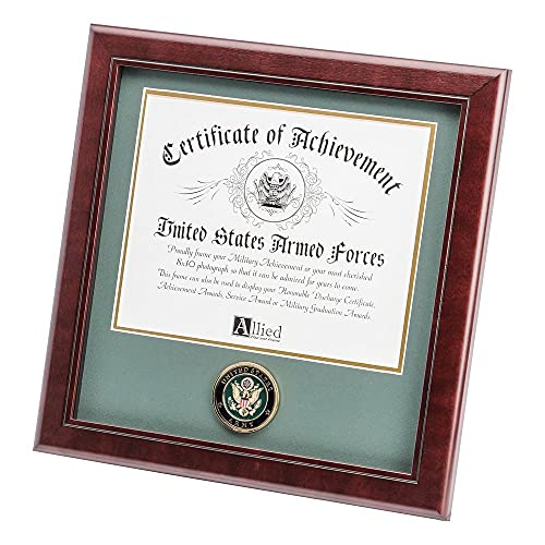 Allied Frame United States Army Certificate of Achievement Frame with Medallion - 8 x 10 inch