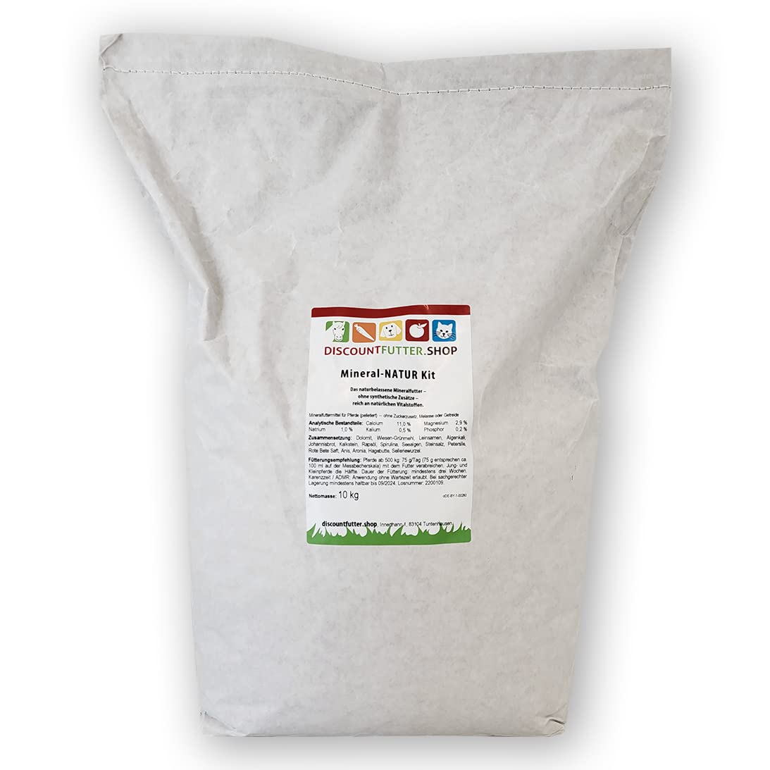 Mineral-Natur Kit (natürlich) 10 kg | Mineralfutter für Pferde | ohne synthetische Zusätze | ohne Zucker + Getreide | ohne Bierhefe