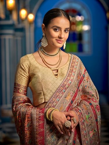 Image of SWORNOF Womens Kanjivaram Banarasi Silk Saree Kanchipuram Patola saree