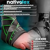NativoDex Sprunggelenkbandage – Verstellbare Knöchelbandage für Plantarfasziitis & Achillessehne – Stabilisierung & Schutz – Atmungsaktive orthopädische Fußbandage für beide Füße