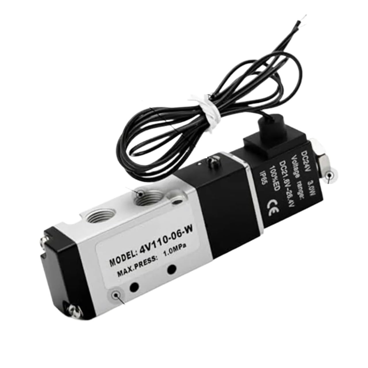 Électrovanne 4V110-06 compacte 99.4x18x27mm DC24V facile à installer avec filtre