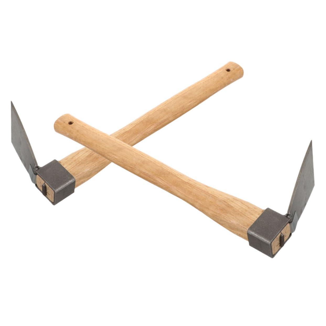 OSALADI 2pcs Garden Hoe Wooden Handle Manual Weeder Tool for Soil Loosening and Planting Ideal for Home Gardening and Yard Work