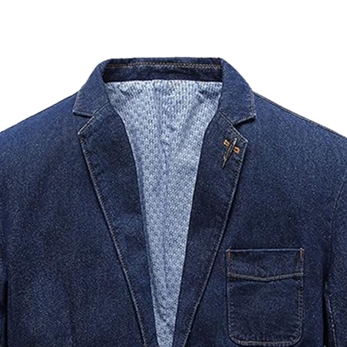 Chaqueta de mezclilla para hombre Maiyifu-GJ azul talla L miniatura 2