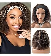 Headband Wig Curly Human Hair Wigs for Black Women 150% Density Brazilian Kinky Curly Headband Wi...