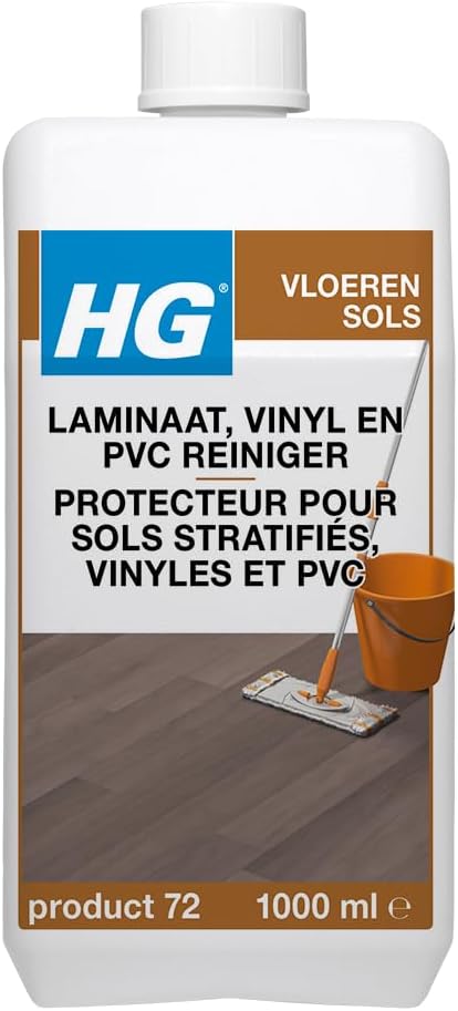 HG Laminaatreiniger 72, Reinigt En Laat Het Laminaat Glanzen, Geschikt Voor Alle Soorten Laminaat, Reinigt En Herstelt De Glans, Geschikt Voor Regelmatig - 1 Liter (349100103)