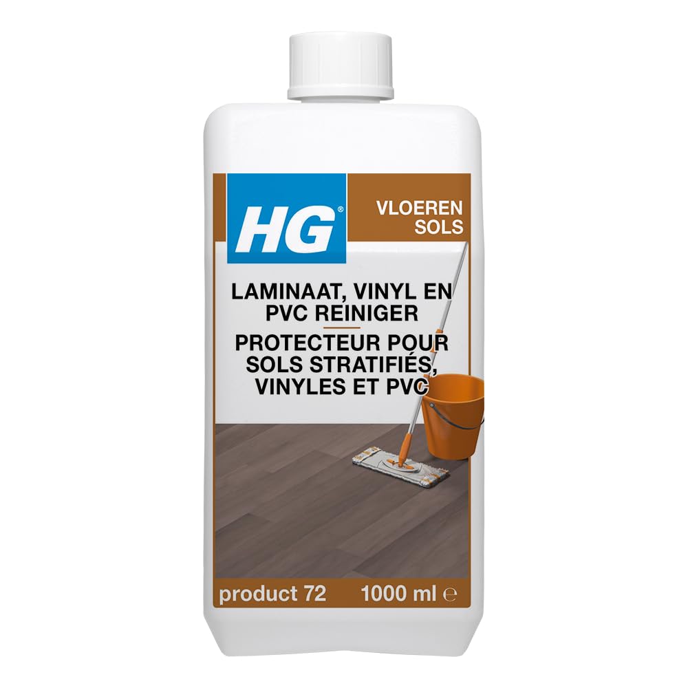 HG Laminaatreiniger 72, Reinigt En Laat Het Laminaat Glanzen, Geschikt Voor Alle Soorten Laminaat, Reinigt En Herstelt De Glans, Geschikt Voor Regelmatig - 1 Liter (349100103)