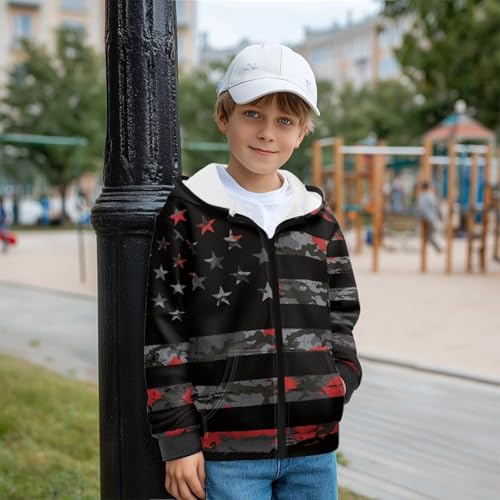 DISNIMO Zip Up Hoodies for Boys Fleece Hoodie Kids Sweatshirts Zipper Jacket Long Sleeve Hooded Winter Coat3