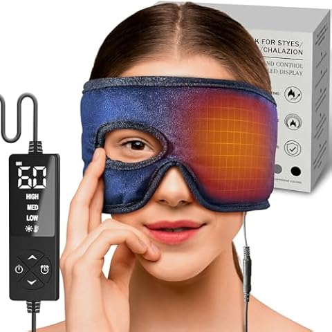 sticro Electric Stye Eye Compress Heating Pad for Stye Eye Treatment with Eye Hole, Moist Heat for Stye Chalazion Blepharitis Relief for Left/Right Eye Irritation Cover