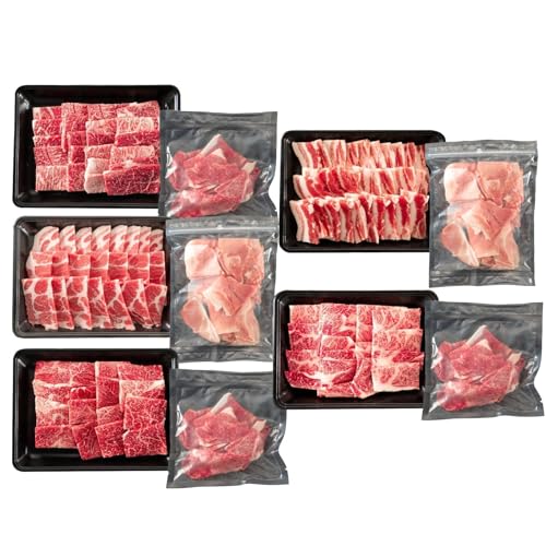 [令和8年1月から毎月配送] 5か月定期便 月替わりで堪能!! 牛肉 豚肉 焼肉 セット 豚バラ 肩ロース モモ ウデ (総重量5.6kg)