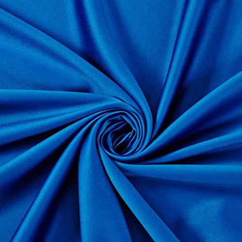 Image of Amazon Brand - Solimo Polyester Opaque Door Curtain, 7Ft (84 inch), Set Of 2, Blue, Blackout, Eyelet, Solid