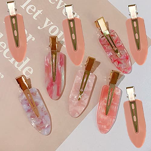 Large No Crease Hair Clips No Bend Hair Clips For Women Acrylic Resin Flat Clip Flat Bangs Waves Duck Bill Clips No Hair Barrettes For Women Girls #TOP3