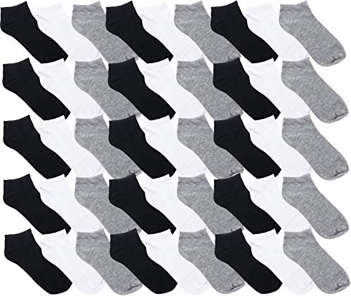Winterlace Wholesale Ankle Socks for Men, Low Cut No Show Casual Basic Value Bulk Pack
