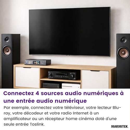 Switch Toslink Marmitek Connect TS21 - Solution pour brancher deux sources optiques sur une sortie - 2