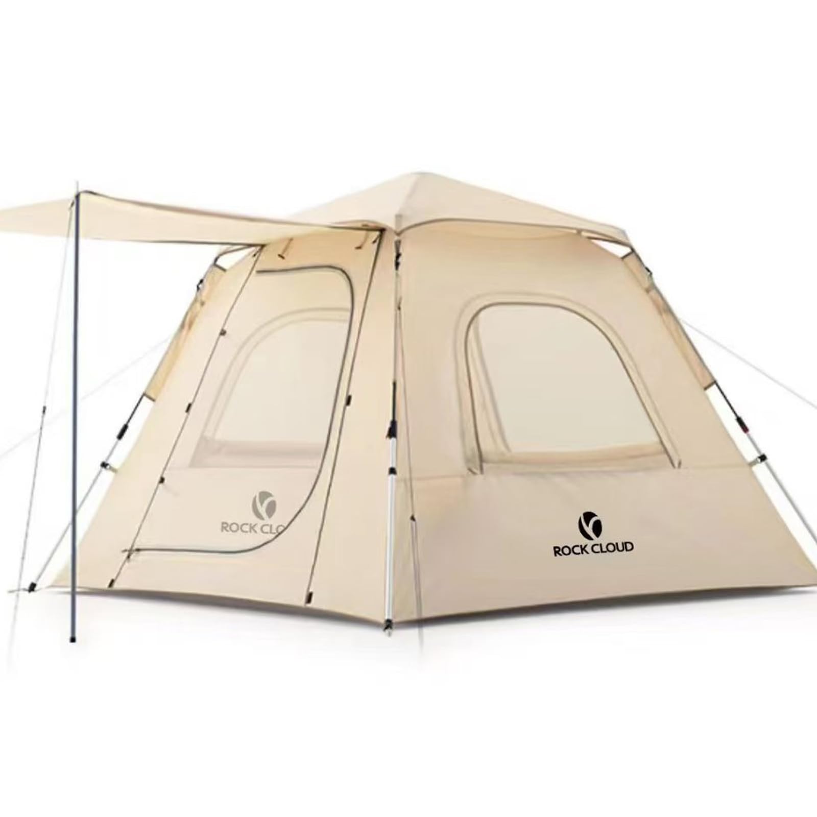 ROCK CLOUD 3-Person Camping Tent Automatic Instant Pop-Up Ultralight Dome Tent, Waterproof Windproof for Outdoor Hiking Backpacking