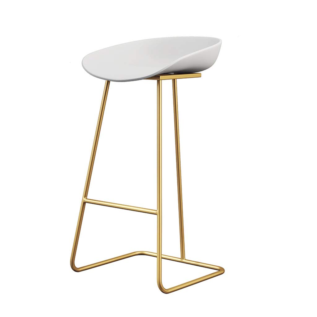Tabouret de bar créatif en fer forgé blanc design haut de gamme style minimaliste