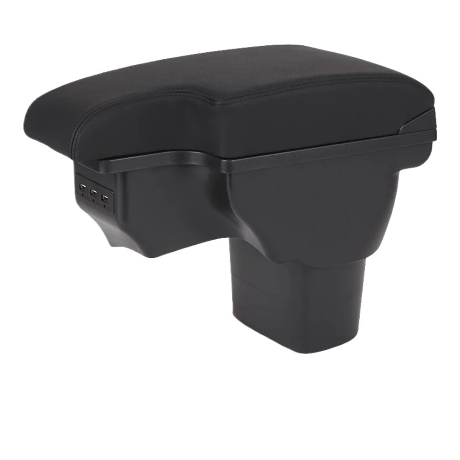 XINQQDC Console Armrest Armrest Box Fit For Infiniti ESQ Car Armrest 2010-2019 Accessories Interior Storage Box Retrofit Parts USB Car Armrest Organizer(B2 black line Corium)