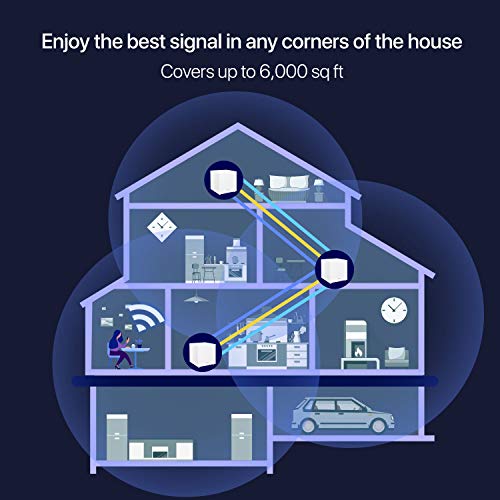 Image of Tenda MW12 AC2100 Tri-Band Whole Home Mesh Wi-Fi System, 3 Gigabit Ports, 6000sq Wi-Fi Coverage, Easy Set Up, Work with Amazon Alexa, Router and Wi-Fi Booster Replacement (Pack of 3)