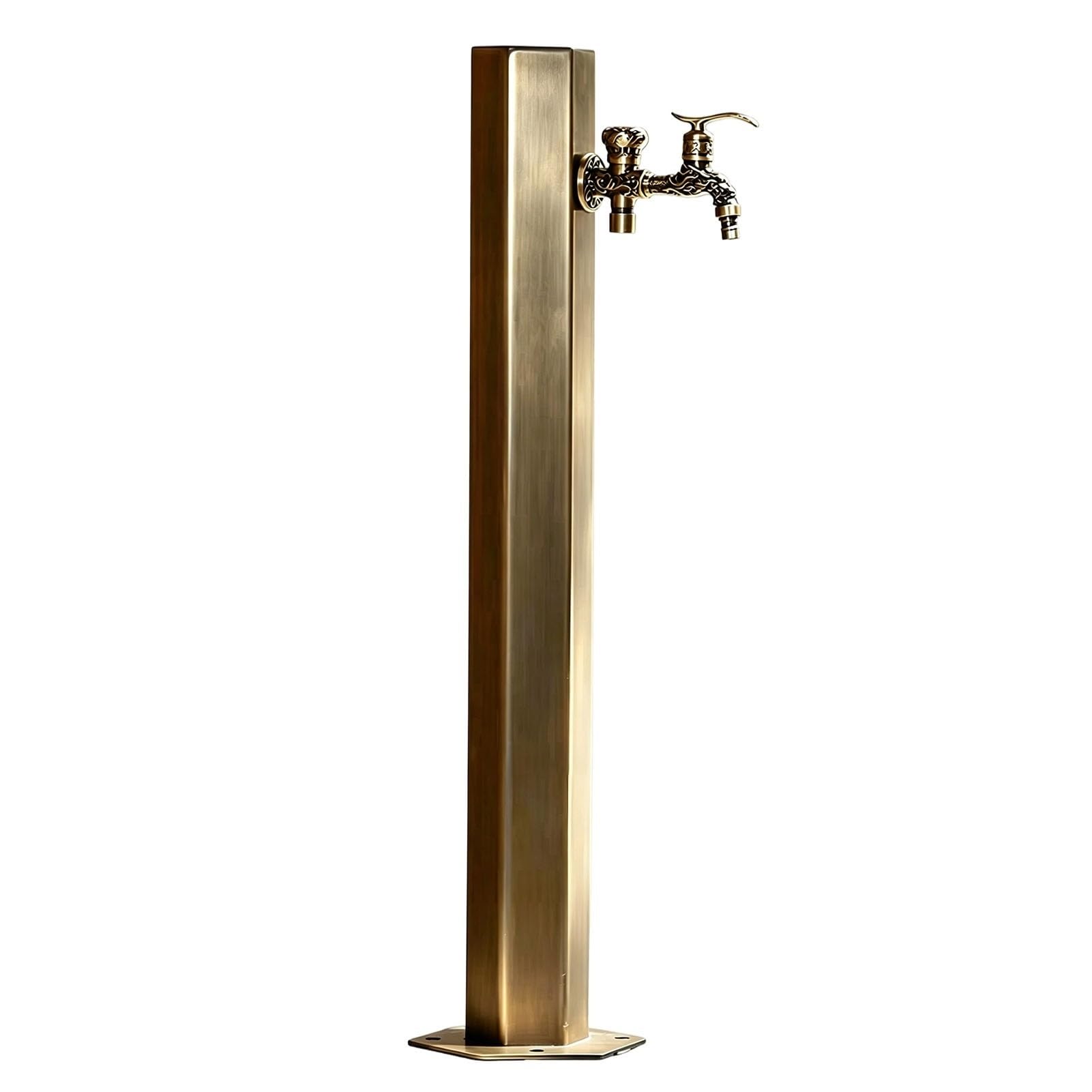 Junvstor Side Inlet Iron Outdoor Water Column With Faucet, Floor Mounted Hydrant Water Tap, Garden Hydrant With Faucet Water Spigot For Garden Farm Pasture Backyard Irrigation(,50Cm/19.7In,Style 2)