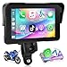 Motorsi A-pple CarPlay Display per moto con Android Auto, Impermeabile IP68, Touchscreen HD da 5 Pollici Autoradio Portatile, Navigazione GPS/Bluetooth/Radio FM immagine