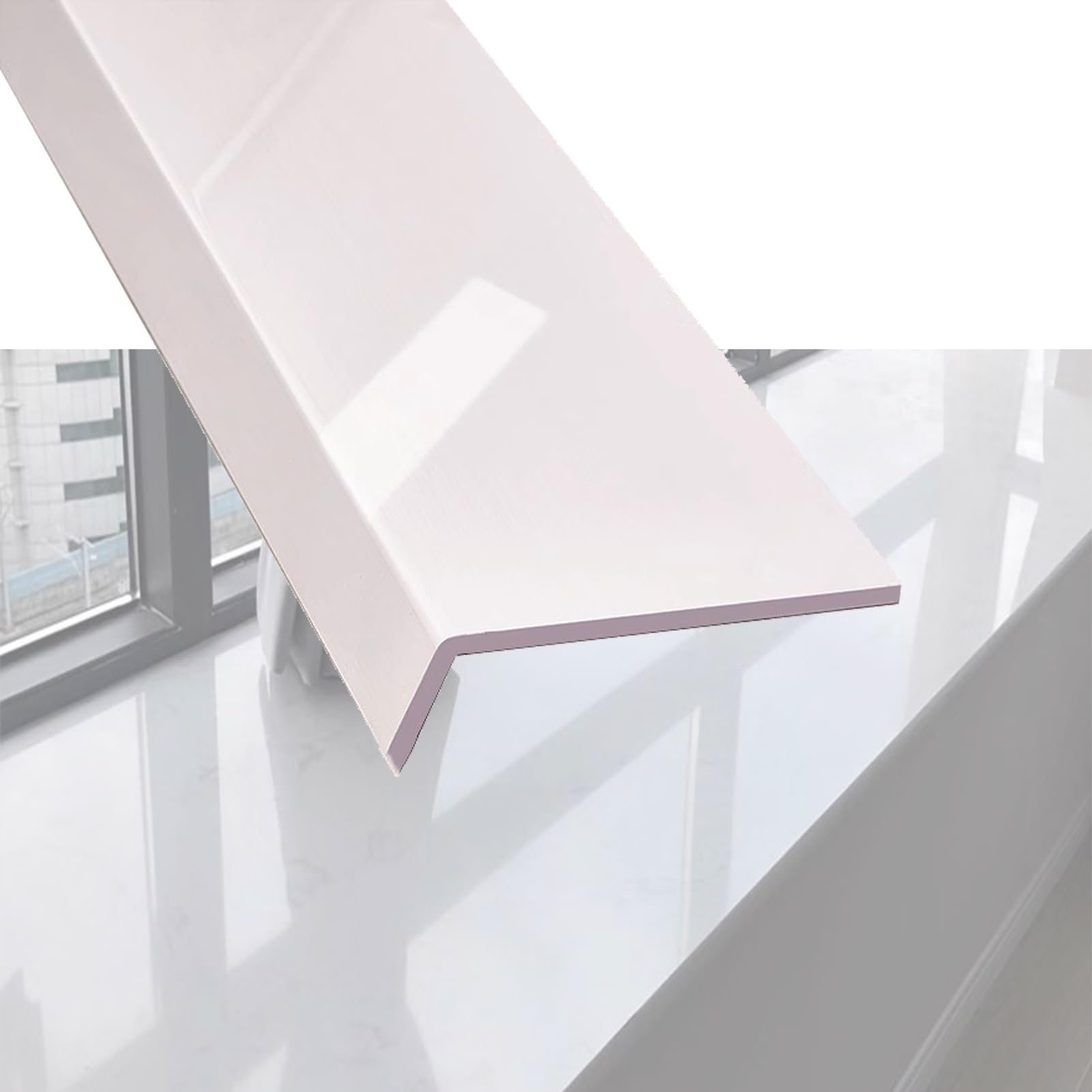 Fatto su Misura Davanzale Finestra PVC, Davanzale Transizioni Porte Alzatina, Resistente Davanzale Pannello Decorativo, PVC Composito Sporgenza Davanzale Copri Baia