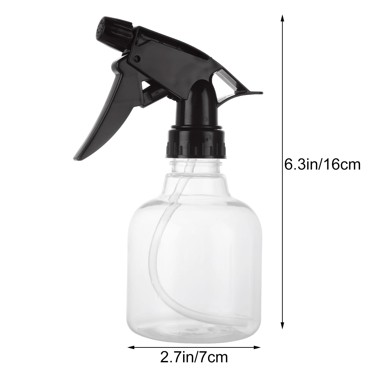 Kunststoff-Sprühflasche mit schwarzem Sprühkopf, leere nachfüllbare Sprühflaschen mit verstellbarem Sprühkopf, 237 ml, 20 Stück