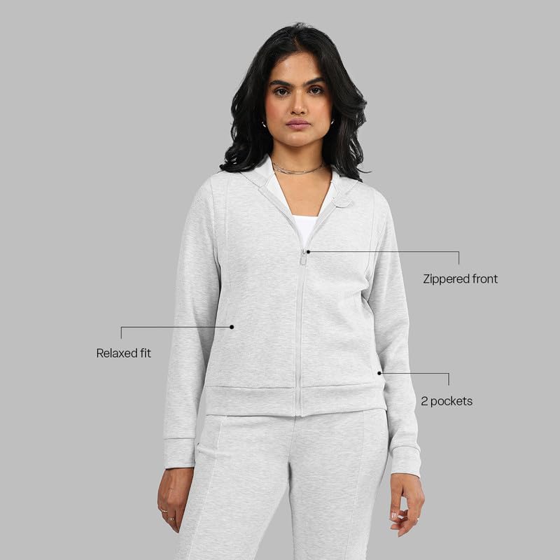 Image of BlissClub Bare Butter Hoodie | Front Pockets | Full-Length Zipper | Cuffed at Sleeve |
