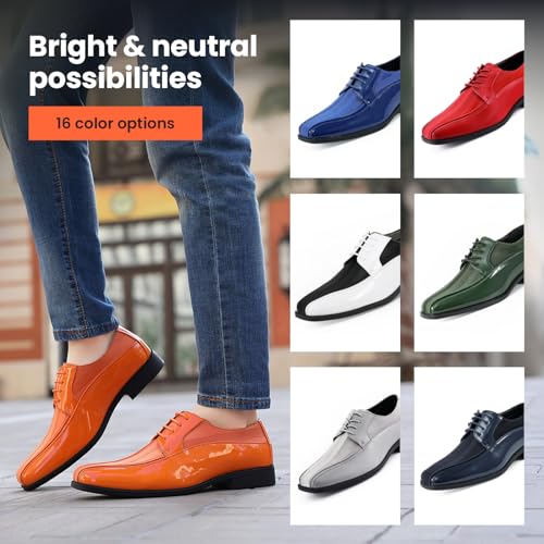 Image of Viotti 179, Casual Dress Oxford Shoes for Men, Satin Striped Lace-Ups, Men's Business Casual Leather & Satin Shoe, for All Formal Occasions