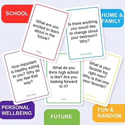 200 Kids Conversation Cards - Helping Kids Have Fun And Meaningful Conversations - Get To Know You Question Cards For Family Game Night Or Road Trip - Children's Therapy Icebreaker Game #TOP4