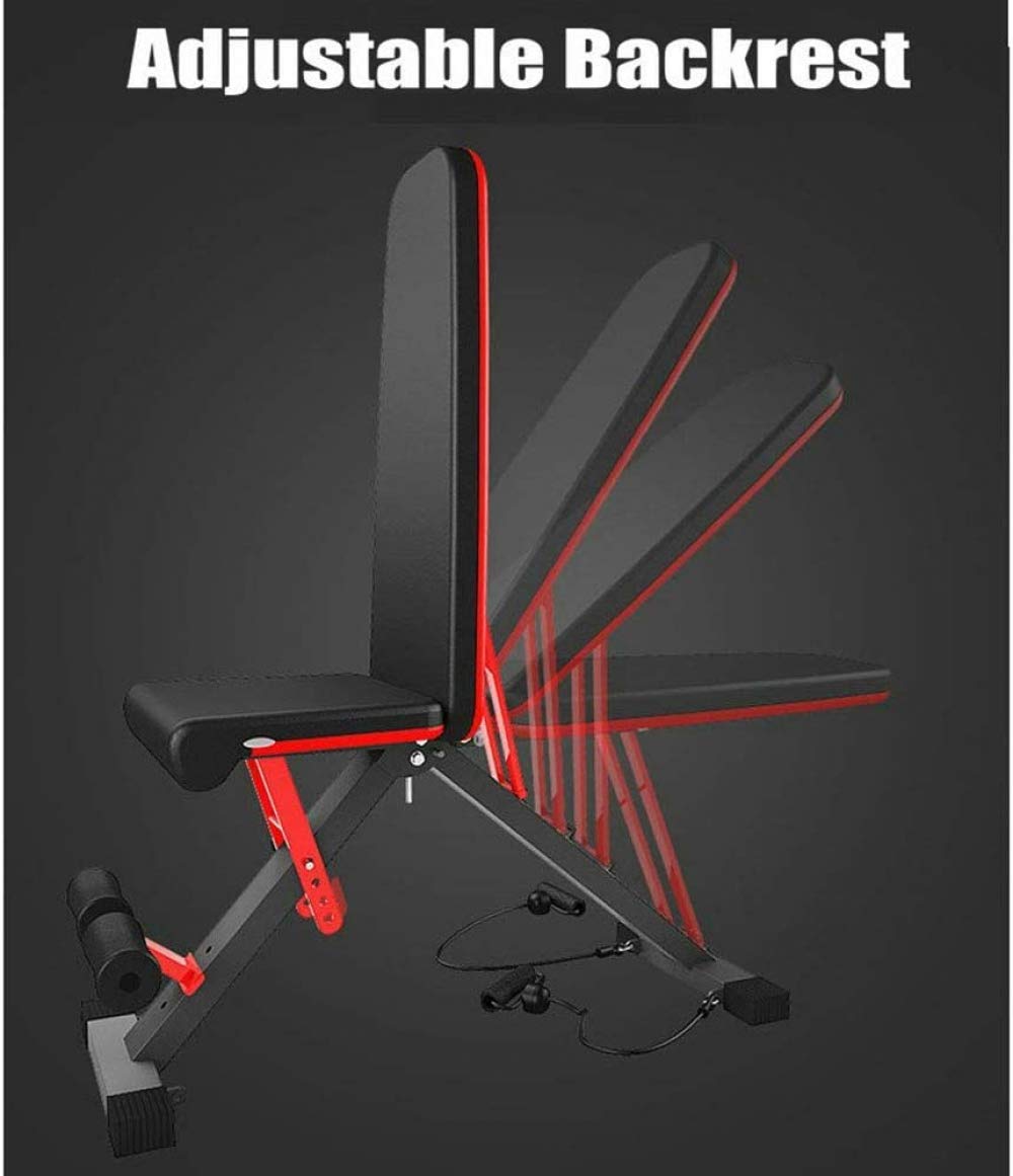 CLQ Panca Pieghevole Regolabile per Palestra Panca Multifunzione per Allenamento Panca per Tutto Il Corpo Attrezzatura da Palestra con Struttura in Acciaio