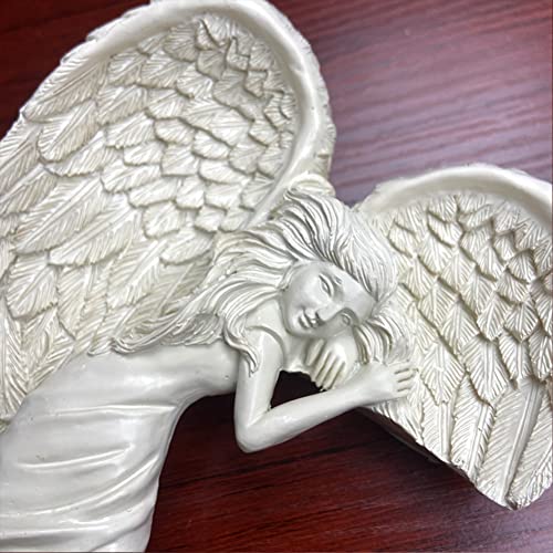 Estatua de Ángel para Marco de Puerta en Resina Vintage miniatura 5
