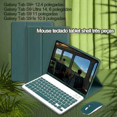 Capa Para Tablet, Capa + Mouse e Teclado Magnético Bluetooth Destacável Para Samsung S9 FE 10.9Inch,