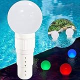 Pool Chlorine Dispenser Floater, Spa Chemical Dispenser with Colorful Solar Ball Lights,Floating Pool Chlorinator Easy Opening,3inch Tablets Chlorine Bromine Holder for Hot Tub,Anti-Sinking