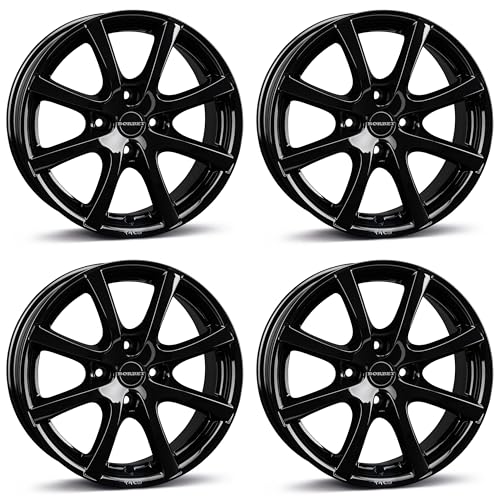 4x Borbet Felgen LV4 6.5x15 ET40 4x100 black glossy kompatibel mit Opel Adam Agila Astra Corsa Karl Meriva