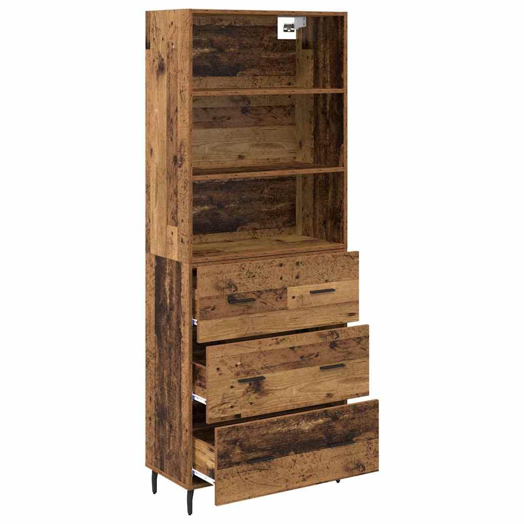 Credenza Alta 2 Pezzi Legno Ingegnerizzato 69,5x32,5x180 cm
